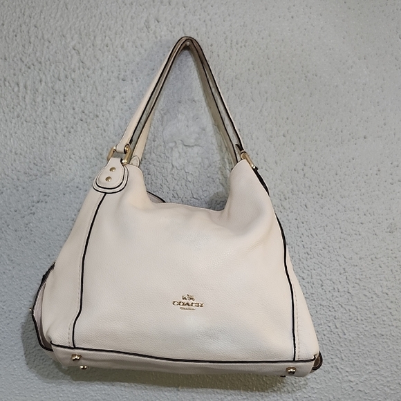 Coach Handbags - Coach Ivory Leather "Edie"